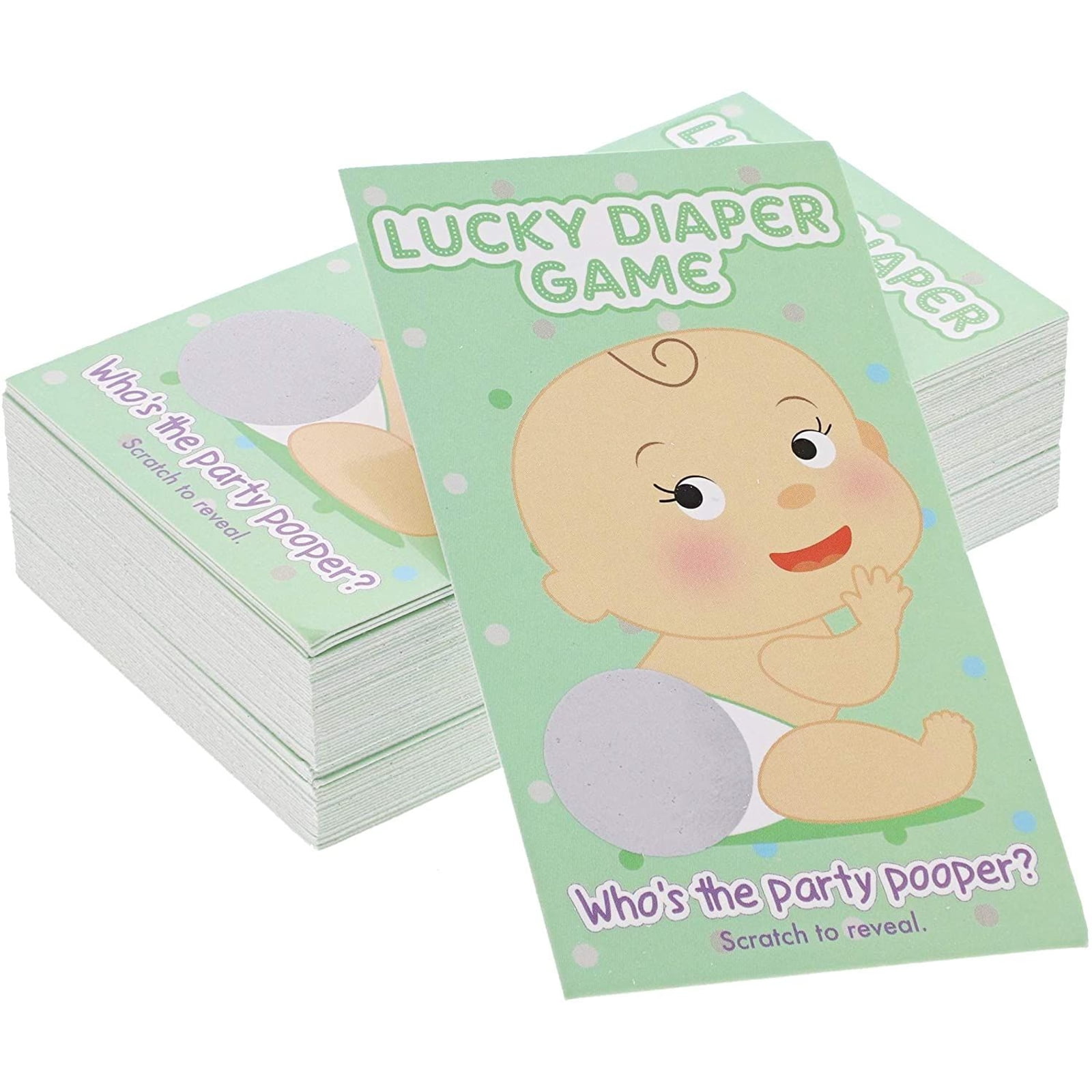Blue Baby Carriage Scratch Off Game Cards Baby Shower Party Activity 