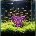 thumbnail image 5 of Purple Artificial Coral, Fish Tank Aquarium Decoration, Realistic Coral Reef Ornament for Fish Tank, Safe Hideout for Fish Shrimp Freshwater Saltwater, 3.9x3 Inch, 5 of 6
