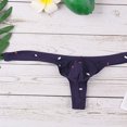 thumbnail image 3 of Jwputqe&nbsp;Thongs,Thongs For Men,Mens ThongsBreathable,Cooling,Printed,Low Waist,Polyester,Cotton,Dark Blue,XL, 3 of 4