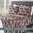 thumbnail image 3 of Mocassi Ultra-Soft 4-Piece Holiday Velvet Plush Flannel Sheet Set - Warm Fuzzy Flannel Fleece with Deep Pockets - High-Quality - Twin XL, Snowybarn, 3 of 5