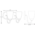 thumbnail image 2 of Gather Collection Two-Light Polished Chrome Etched Glass Traditional Bath Vanity Light, 2 of 2