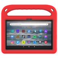 thumbnail image 2 of SaniMore for ALL-New Fire 7 2022 EVA Kids Case, Skid-Proof Texture Case with Holder & Foldable 2 in 1 Kickstand Shockproof Protective Case for ALL-New Fire 7 7" Boys Girls, Red, 2 of 6