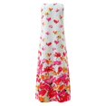 thumbnail image 4 of Robes d'Été pour Femmes Robe Maxi Sans Manches à Imprimé Col en V Robe de Soirée d'Été avec Poches, 4 of 4