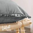thumbnail image 4 of Juego de 2 fundas de cojines para sofá de exterior, decoración de cama, jardín, sala de estar, decoración de cojines de terciopelo decorativos, funda para el hogar, 45x45cm, gris JM MX-0134917FYD, 4 of 4