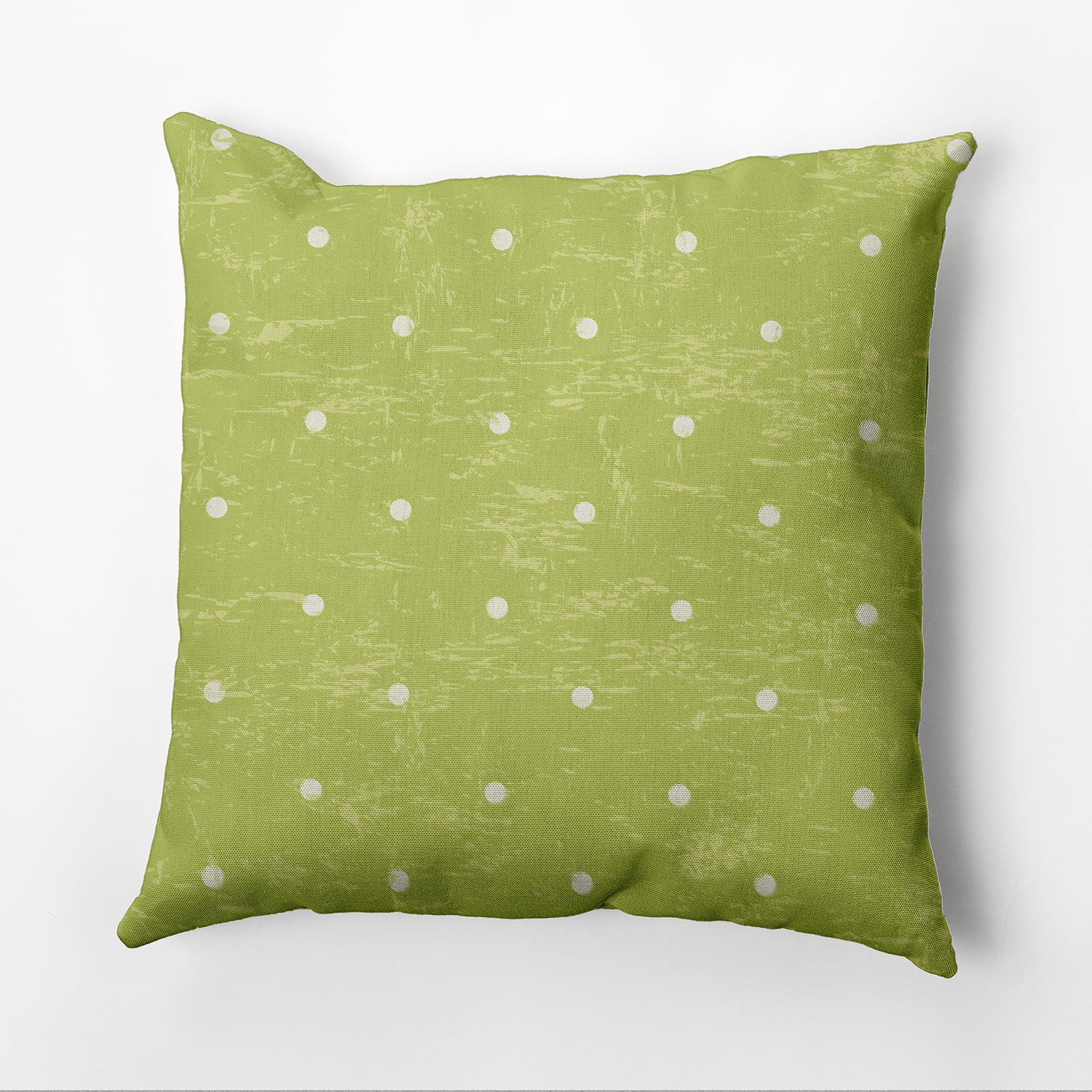 Simply Daisy 16" x 16" Dorothy Dot Polyester Indoor/Outdoor Pillow, Green (1 count)