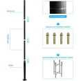 thumbnail image 3 of Metal Solar Lamp Post 13ft Tall Street Light Pole with Sturdy Base Solar Lights Pole for Outdoor Street Courtyard Pathway Patio Flag Post (114mm+76mm), 3 of 8
