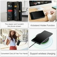 thumbnail image 5 of For Samsung Galaxy Note 10 Wallet Case,Multi-Functional Retro Leather Purse Flip Cover Zipper Wallet Case with Removable Card Slots Pocket & Detachable Wrist Strap Magnetic Phone Case, Black, 5 of 9