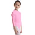 thumbnail image 2 of MSemis Girls Team Basic Uniform High Mock Neck Ballet Dance Leotard Pink 5-6, 2 of 6