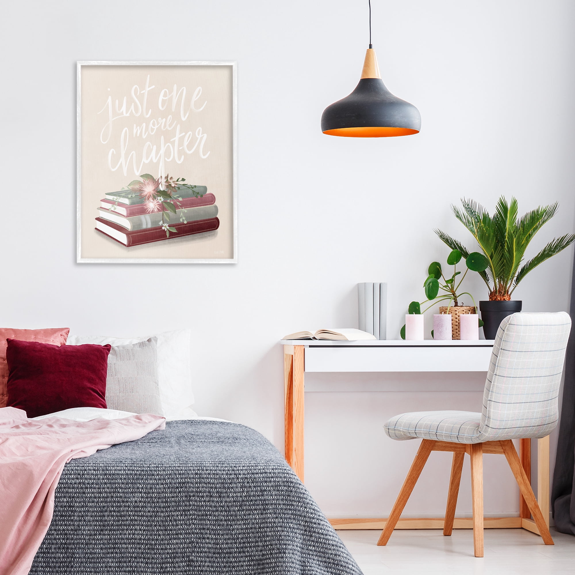 Stupell Industries One More Chapter on Beige White Framed Giclee Art, design by House Fenway