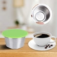 thumbnail image 3 of Lybunair Capsule de Café en Acier Inoxydable Réutilisable Rechargeable pour Cafetières (Vert), 3 of 8