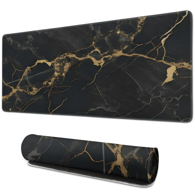 "Extra Large Extended Gaming Mouse Pad (31.5x11.8 Inch): Stable Rubber Base, Stitched Edges | Boost Your Gaming & Work Performance with Mountain Design"