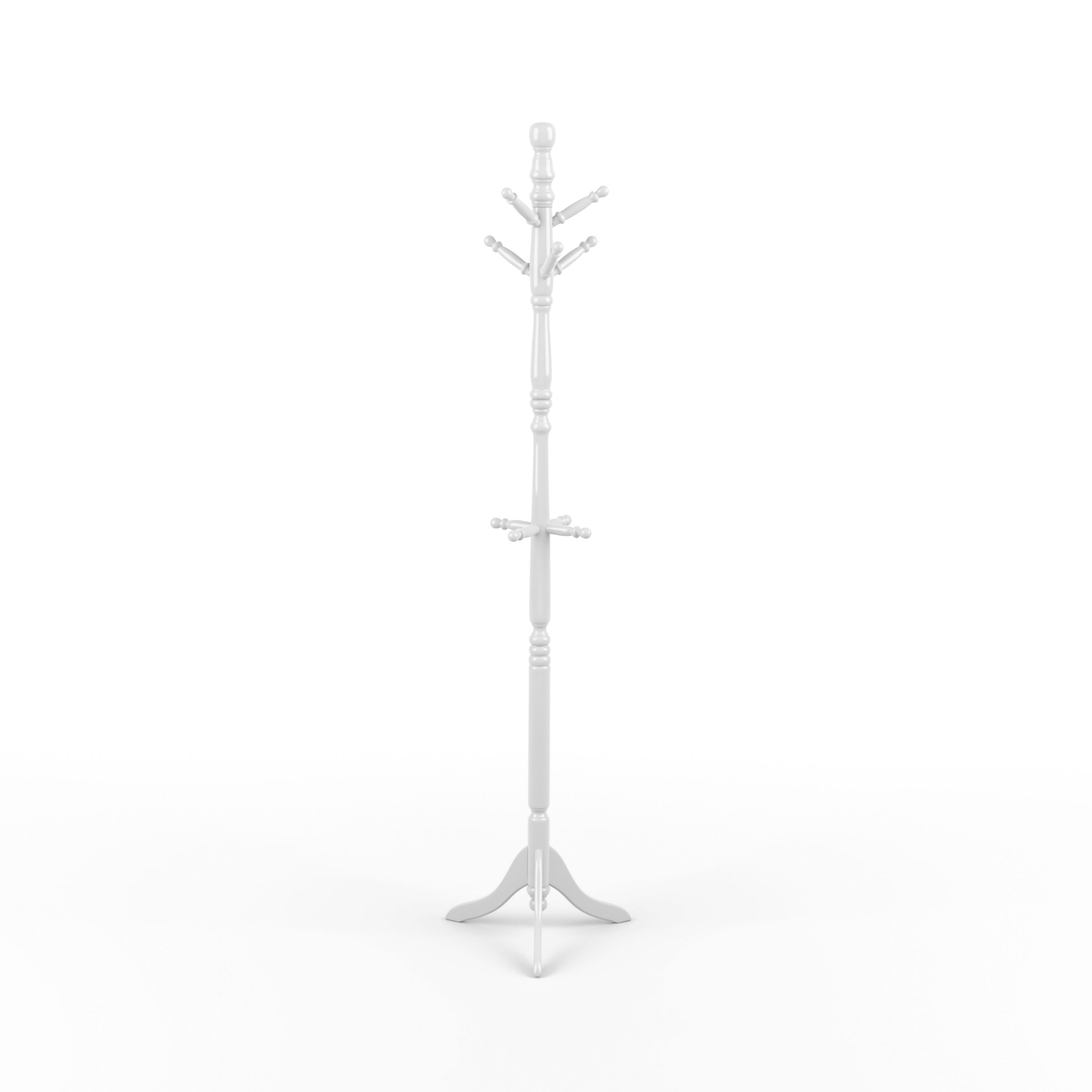 Furniture of America Bette Cottage Wood Kids Standing Coat Rack, White