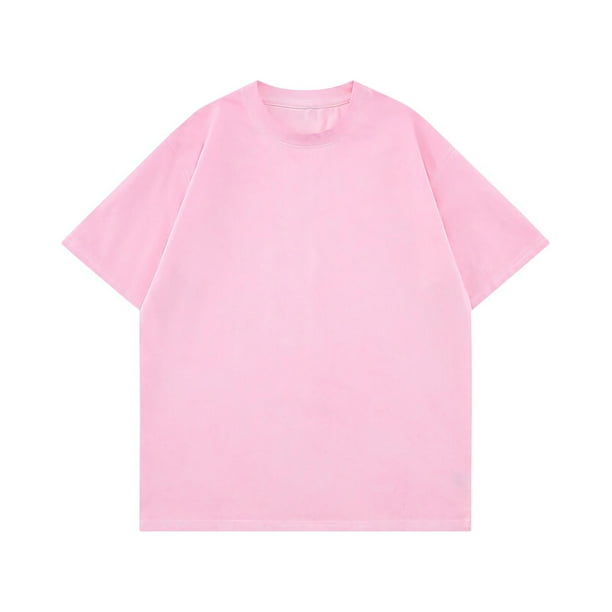 pstuiky camisetas para hombre, Camisas casuales vintage de color liso con cuello redondo y manga corta para hombre camisas casuales para hombre s