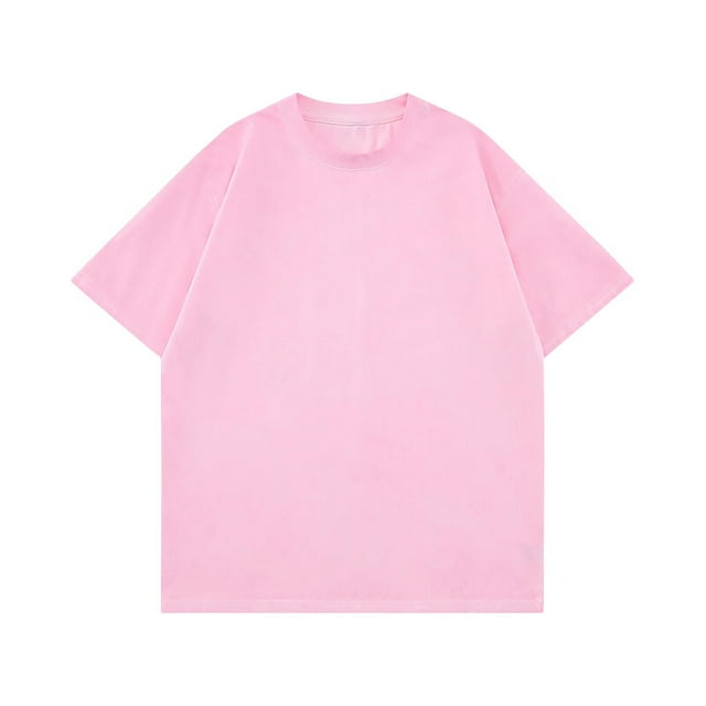 Cinvoph T-Shirts for Men Casual Summer Relaxed Cotton Solid Color Tees Crewneck Short Sleeve Tops