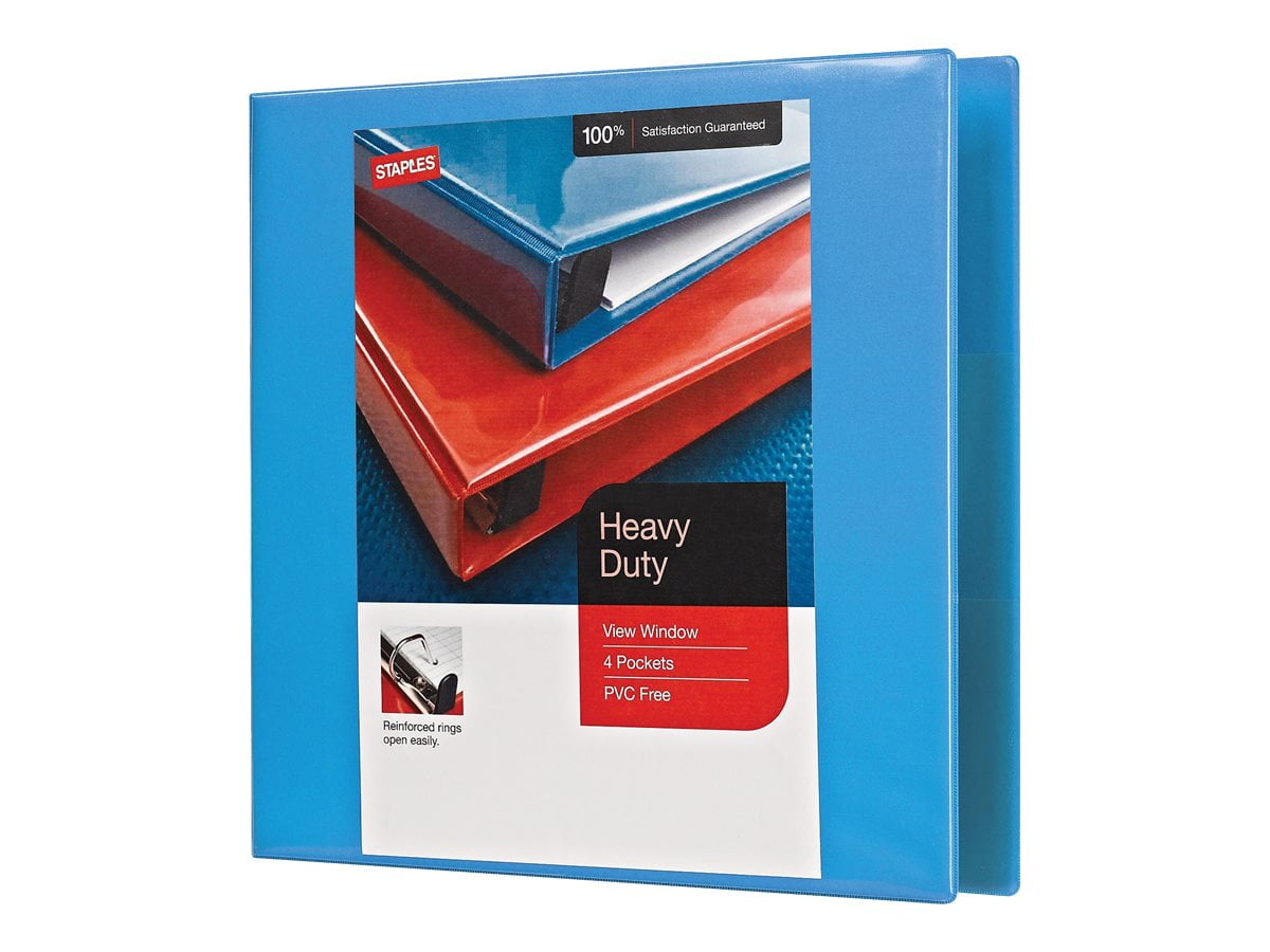 Staples HeavyDuty Presentation ring binder for 650 sheets light