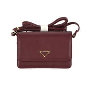 Time And Tru Women's Call Me Anytime Wallet On A String Vinyl Plum