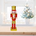 thumbnail image 6 of Nutcracker Figurine Christmas Nutcracker Puppet Wooden Material Holiday Decoration for Office Tabletop Shelf Home, 6 of 9