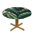 Nawypu Outdoor Fitted Decorative Lumbar Tropical Leaf Banana Leaf Round