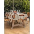 thumbnail image 3 of Outdoor Tablecloth with Umbrella Hole for Patio/Picnic/Party/Camping, Brown Vintage Football Waterproof Table Cloth Rectangle Table Cover Washable, Wooden Retro Art Ball (54"x 80"), 3 of 8
