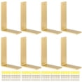 thumbnail image 1 of SEUNMUK Heavy Duty L Shape Wall Brackets - 8 Pack, 6 x 4 Inch, Rustic Gold Finish with Screws, 1 of 4