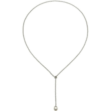 10-11mm Drop Cultured Freshwater Pearl Lariat Y-Shaped Necklace, 24