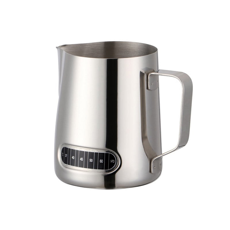 Milk Frothing Steam Pitcher 600ml Stainless Steel Latte Art Coffee &Thermometer 