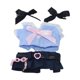 thumbnail image 4 of Ropa para muñecas de 17cm, ropa para muñecos colgantes para niños, disfraz suave, bonito vestido a la moda, uniforme, bonito traje ropa para muñecas Azul, 4 of 8