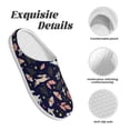 thumbnail image 5 of Lsque Retro Rabbit Flower Pattern Womens Comfort Cotton on Scuff With Memory Foam and Anti-skid Sole Slipper-35/36, 5 of 7
