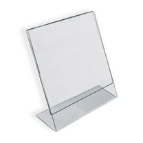 Vertical Slanted, L-Shape Acrylic Sign Holder (2"W x 3"H)