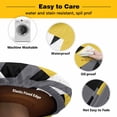 thumbnail image 3 of Elastic Fitted Round Tablecloth, Yellow Black Geometric Waterproof Stretch Table Cover for 55"-60" Tables, Modern Art Abstract Grey Line Washable Outdoor Tablecloths for Patio, Picnic, Camping, 3 of 9