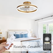 20 Gold Flush Mount Reversible Ceiling Fan with APP Control, 6-Speed Low Profile Ceiling Fan with Light and Remote