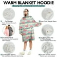 thumbnail image 5 of Flamingo Blanket Hoodie, Oversized Sherpa Hooded Blanket Sweatshirt for Adults Women Men, Extremely Cozy Warm Soft and Fuzzy Wearable Blanket Hoodie, 5 of 7