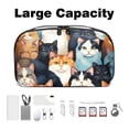 thumbnail image 3 of Cat Digital Pouch Oxford Cloth Waterproof Storage Bag Collapsible Cable Organizer Wire Cord Holder 5.9x9.44x3.14 in, 3 of 6