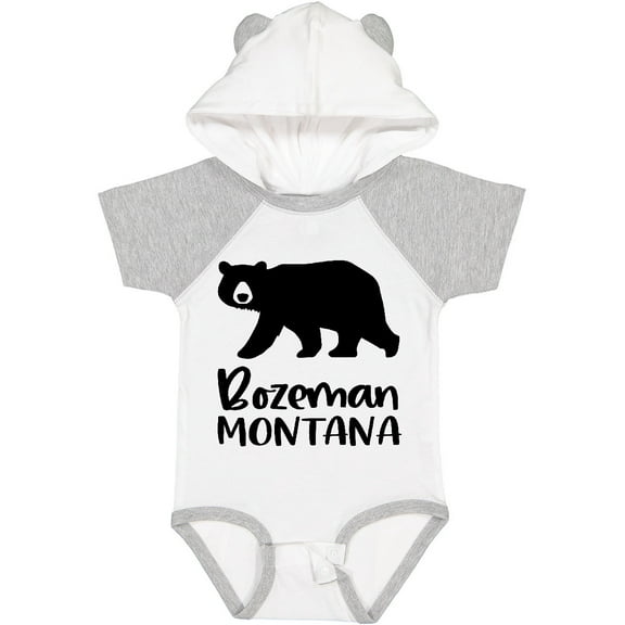 Inktastic Bozeman, Montana Black Bear Silhouette Boys or Girls Baby Bodysuit
