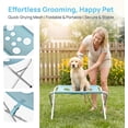 thumbnail image 6 of Pet Bathing Hammock, Dog Shower Chair, Pet Shower Holder, Folding Grooming Stand with Metal Frame & Mesh Platform, Portable Elevated Wash Table with Restraint Strap for Small Dogs & Cats, 6 of 8
