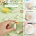 thumbnail image 5 of 20Pcs Unfinished Wooden Peg Dolls Bodies 3.3CM Natural Wood Unpainted Puppets Blank Decorative Figures People for Painting DIY Arts Crafts Home Party Dollhouse Decorations, 5 of 8
