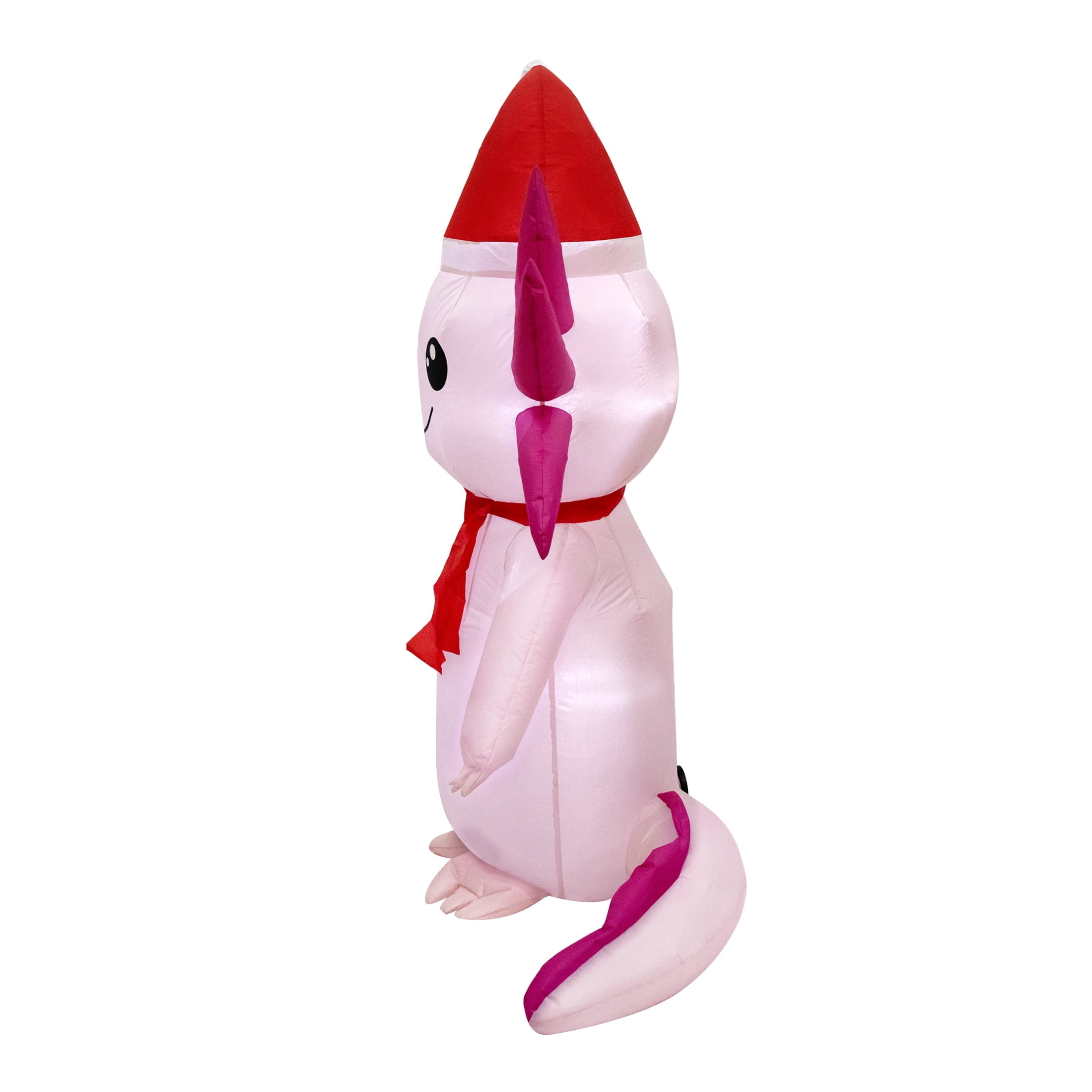 Pink and Red Axolotl Christmas Airblown Yard Inflatable, 4', by Holiday Time
