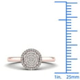 thumbnail image 4 of 1/6ct TDW Diamond 10K Rose Gold Cluster Halo Ring, 4 of 4