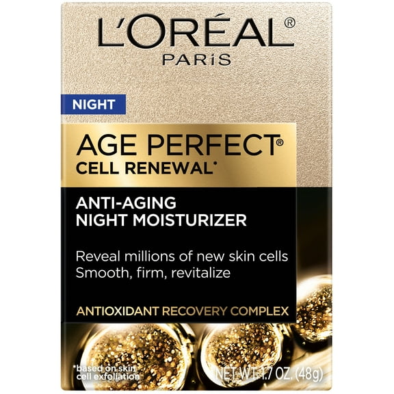 L'Oreal Paris Age Perfect Cell Renewal Anti-Aging Night Moisturizer, 1.7 oz
