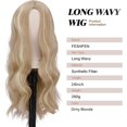 thumbnail image 4 of Yanonmyfd  Long Dirty Blonde Wigs for Women, 24 inch Middle Parting Synthetic Wavy Wig for Daily Party, 4 of 44
