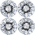 thumbnail image 2 of Shower Caps,Blue Baseball Bats and Balls Pattern Waterproof Shower Cap for Women 4 Pieces,Double Reusable Hair Cover for Shower PEVA Elastic Stretch Hem, 2 of 7