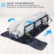 Ivation EZ-Bed Twin - Air Mattress w/Frame & Case, Deflate Defender, Dual Auto Pump, Durable Design