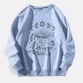 thumbnail image 3 of Comfy Retro Tops Tunic Sweatshirts Daily Tops O Neck Loose Pullover Long Sleeve Tops Women Graphic Sweatshirts, 3 of 4