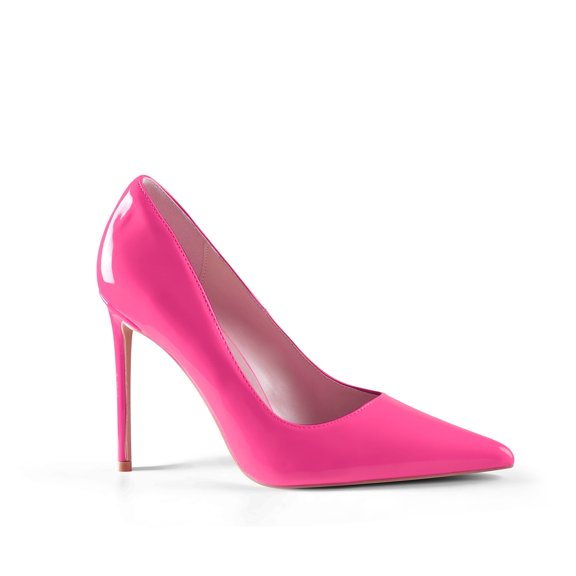 Zhabtuc Women Sexy High Heels Pointed Toe Stiletto Heels Closed toe Pumps Slip On Heels Prom Shoes Pink Size 8.5
