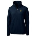 thumbnail image 2 of Women's Cutter & Buck Navy FIU Panthers Cascade Eco Sherpa Fleece Half-Zip Pullover Jacket, 2 of 3