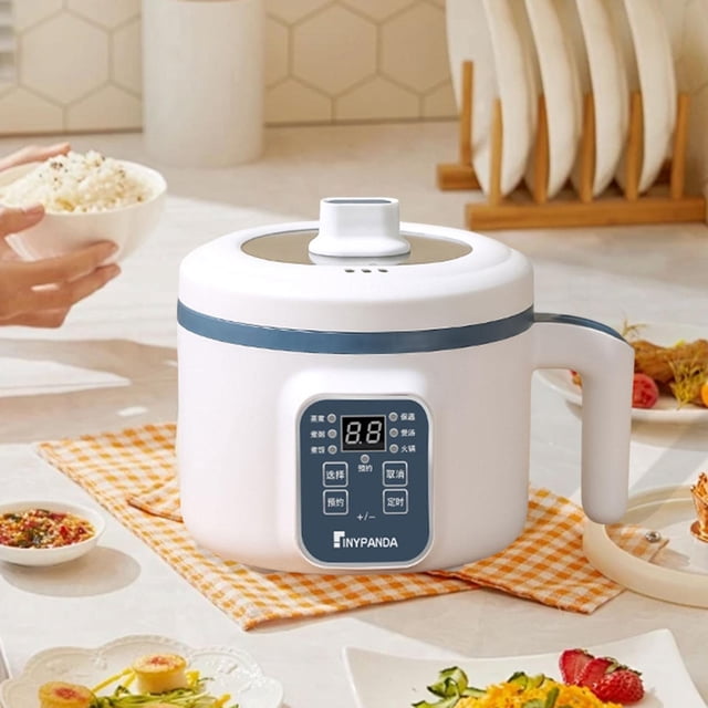 Elodie Electric Hot Pot ,Dorm Lazy Pot ,Portable, 1.7 L Mini Hotpot Small Rice Cooker for Pasta Ramen Cooking Noodles Rice Travel Without Steamer