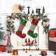 thumbnail image 1 of Adornos Navideños para Medios, Diseño Personalizado, Puños de Cuero con Cascabeles, Reverso de Terciopelo Vegano, Decoración Festiva para Chimenea, Uso Familiar y de Oficina, 55 Cm de Largo, 1 of 2