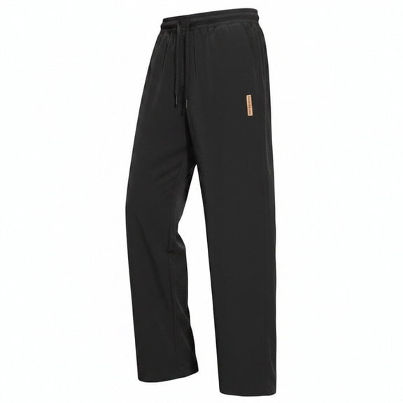 Iyufng Quick-Dry Men's Straight-Leg Athletic Pants Casual Summer Loose Trousers