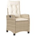 thumbnail image 2 of vidaXL 9 Piece Garden Dining Set with Cushions Beige Poly Rattan, 2 of 5