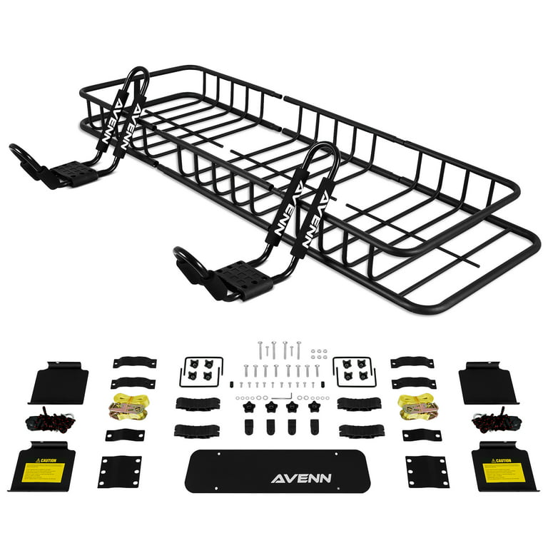 XCAR 64x23x6 Car Roof Rack Cargo Carrier Rooftop Basket Luggage for Traveling Black